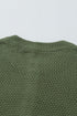 Henley Button Placket Side Slit Drop Shoulder Pullover Knit Sweater